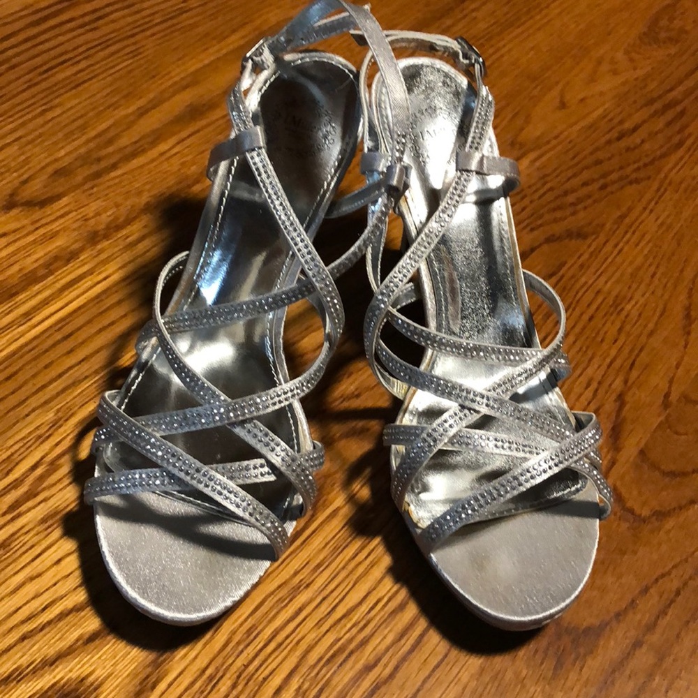 🎄🎄SOLD🎄🎄 MILLER Strappy Heels in Silver